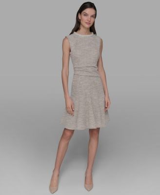 Женское платье А-силуэта из текстурированного трикотажа с эластаном от Karl Lagerfeld Paris 11223382