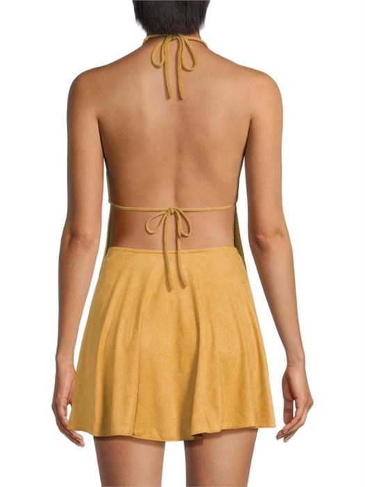 Купальный топ с воротником-халтер WeWoreWhat из крючков с завязками на шее и спине, 65% хлопок, 35% нейлон 11178180