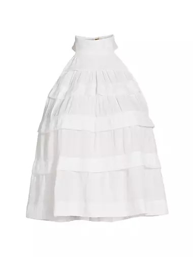 Топ Sherrie с многоуровневым дизайном и воротником-халтером от Ramy Brook, 100% полиэстер, без рукавов 10048776