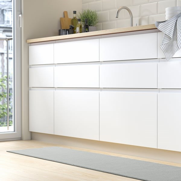 Ikea Кухонный коврик светло-серого цвета, 0,45 м x 1,80 м, комфортный и легко очищается 11234392