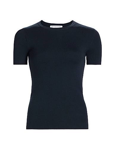 Топ Michael Kors из 100% кашемира с круглым вырезом и короткими рукавами 11168451