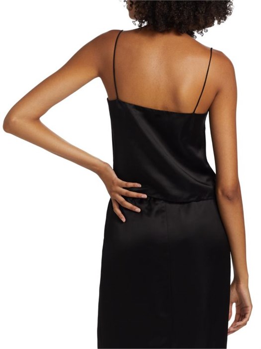 Сатиновая камизола WARDROBE.NYC с квадратным вырезом и тонкими бретелями, 100% вискоза 11235323