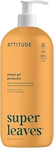 Attitude Гель для душа EWG Verified с ароматом апельсинового цвета и эвкалипта, 946 мл, веганский, дерматологически протестированный 11278748