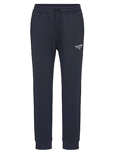 Valentino Garavani Хлопковые спортивные брюки с принтом от Valentino, регулярная посадка, Италия 11012544