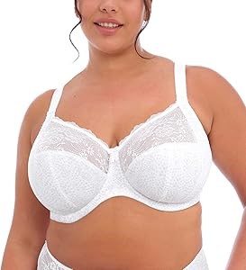 Бюстгальтер Elomi Morgan с поддержкой и комфортом, трёхсекционными чашками, боковыми опорами, стрейчевым кружевом, размеры DD-K 11263061