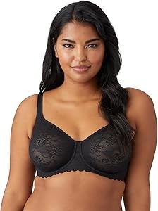 Кружевной бюстгальтер Wacoal Women',s Soft Sense с бесшовными чашками и регулируемыми бретелями, 68% полиамид, 32% эластан 11242755