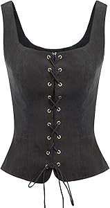 Корсет Scarlet Darkness в стиле Ренессанса с квадратным вырезом и шнуровкой из удобных материалов 11271122