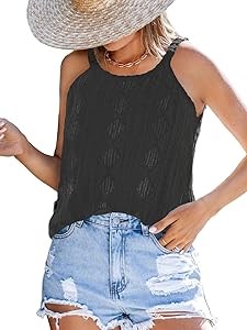 Женский топ с ажурным кружевом от CUPSHE, летний, без рукавов, с воротником-стойкой. Мода 2025 11272326