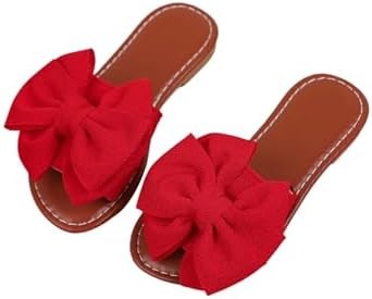 Летние сандалии Verdusa с 3D бантом из PU кожи, с открытым носком и плоской подошвой 11304342