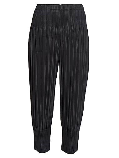 Pleats Please Issey Miyake Брюки Interplanetary Fluffy Basics с эластичным поясом и зауженными штанинами, 100% полиэстер 11015150