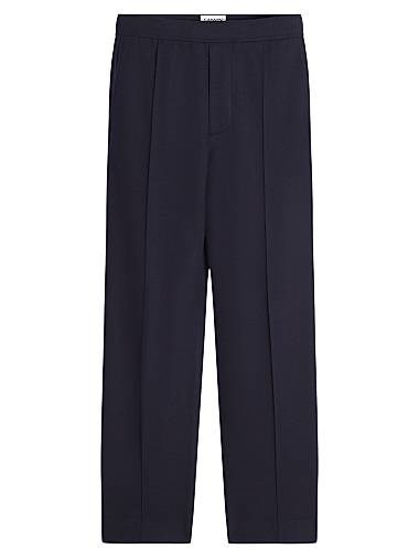 Брюки из 100% мериносовой шерсти с эластичным поясом и боковыми карманами от производителя Lanvin 11023701