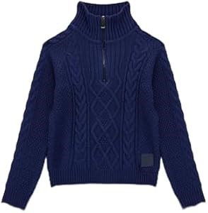 Детский свитер GUESS с косичкой и молнией, 88% акрил, 8% полиэстер, 4% полиамид/нейлон 11276230