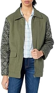 Куртка Lucky Brand из стеганой шерпы с длинными рукавами, передней молнией и двумя карманами 11270112