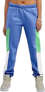 Женские джоггеры Champion с цветными вставками, средней посадки, длиной 76 см, из 80% хлопка и 20% переработанного полиэстера 11294441