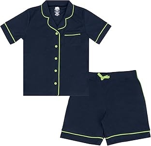 Детская пижама с шортами Fruit of the Loom, свободный крой, 100% полиэстер, с кнопками 11266669