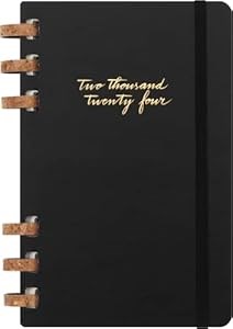 Moleskine Чёрный ежедневник на 2024 год с жёсткой обложкой, 5 , x 8.25 ,, 200 страниц, из эко-бумаги 11257238