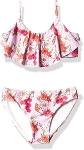 Детский купальный комплект Seafolly с рюшами, идеальный для пляжа и бассейна: 80% полиэстер, 20% эластан 11297579