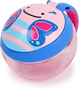 Контейнер для закусок Skip Hop для детей, пластиковая чашка для перекусов с двумя крышками, бабочка 11278785