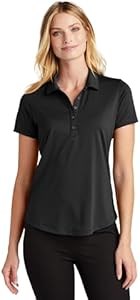 Женская футболка-поло Port Authority C-Free, глубокий черный, большой размер, с пуговицами 11299864
