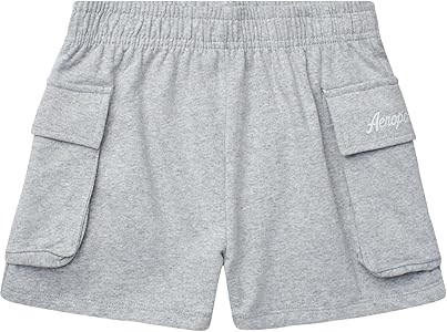 Шорты Aeropostale для девочек из мягкого флиса с эластичным поясом и карманами (размеры 7-16) 11267454