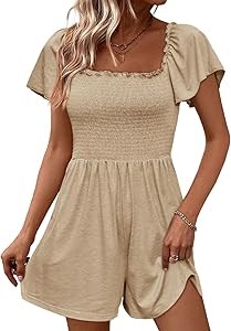 Молодёжный комбинезон с рюшами и квадратным вырезом Cicy Bell, 79% полиэстер, 16% вискоза, 5% эластан 11304168