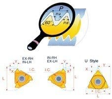 Carmex Резьбовые сменные вставки 16 ER 27 UN - P25C, 5 шт, для стали 25HRC и выше, наружные, одиночные 11291765