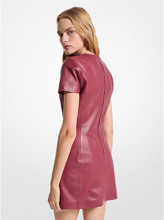 Мини-платье из кожи с элементами современного дизайна от Michael Kors 11310367