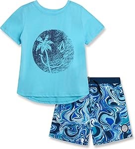 Volcom Пляжный комплект для мальчика - 2 предмета: футболка с коротким рукавом и шорты, 90% нейлон, 10% спандекс 11289292
