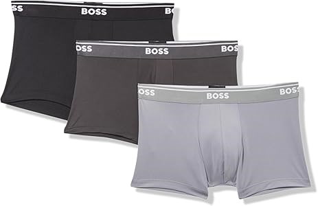 Мужские трусы BOSS из микрофибры, 3 штуки, стандартная посадка, видимый пояс с логотипом 11254931