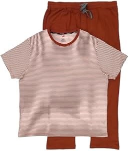 Ультрамягкая бордовая мужская пижама Hanes из 2 предметов, без бирок, размер 2XL 11273118