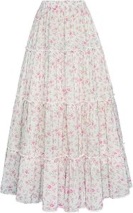 Женская макси-юбка с цветочным принтом от Scarlet Darkness, 98% полиэстер и 2% вискоза, легкая в уходе, стирается в машине 11245776