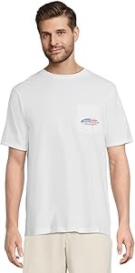 Мужская футболка Vineyard Vines Surf Chappy Flag из 100% мягкого хлопка с короткими рукавами 11245240