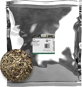 Frontier Co-op Органический кошерный продукт: сушеный сладкий базилик, 450 г, для пиццы и домашнего использования 11305805