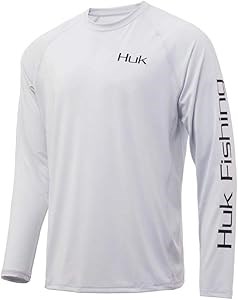 Мужской лонгслив Huk с принтом американского флага | Высокая производительность и защита от солнца с UPF 30+ 11303736