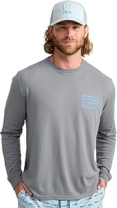 Мужской лонгслив Huk Performance для рыбалки с солнцезащитой и охлаждающей технологией 11244962
