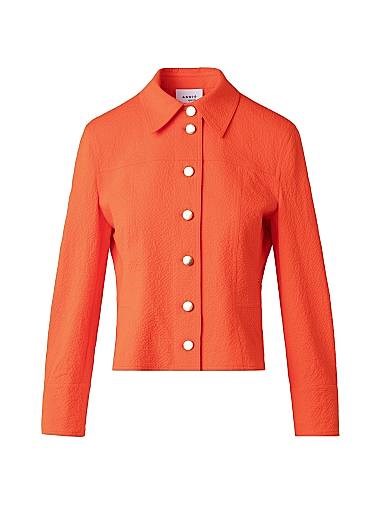 Akris punto Cotton Seersucker Button-Front Jacket 11018594