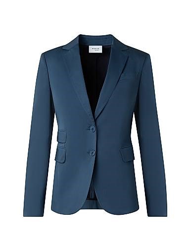 Лонгслив-блейзер из эластичного хлопка Akris punto с двумя кнопками и V-образным вырезом 11018672