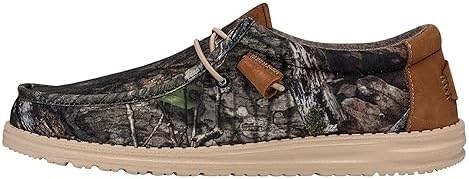 Легкие мужские лоферы Hey Dude Wally из материала Mossy Oak CDNA с упрощенной системой шнуровки 11310299