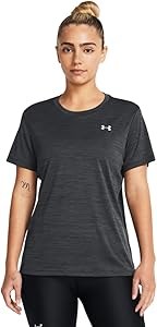 Женская футболка Under Armour Velocity Twist с коротким рукавом и округлым вырезом, изготовленная из быстро сохнущего полиэстера 11294791