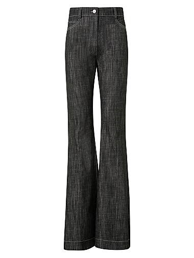 Akris punto Джинсы Courtney с завышенной талией и расклешёнными штанинами, выполнены из 100% хлопка, стиль с пятью карманами 11011126