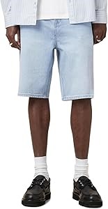 AllSaints Стильные и удобные мужские шорты Alva из 100% хлопка с пуговичной застёжкой 11289859