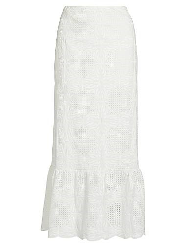 Юбка миди из вуали от Giambattista Valli с пышной выкройкой и волнистыми краями, 64% полиэстер 11022299