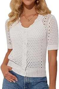 Легкий кружевной кардиган с коротким рукавом и пуговицами Grace Karin 2025 11278706