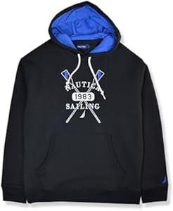 Черное худи Nautica с длинными рукавами и вышитым логотипом команды по парусному спорту 11288117