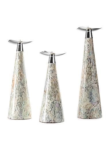 Ladorada Набор деревянных подсвечников с перламутром, 3 штуки, высокоглянцевое лаковое покрытие, детали из немецкого серебра 11010621