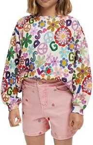 Детские штанишки Desigual с цветочным принтом для девочек, 98% хлопка, 2% эластана, молния 11311194