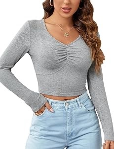 Кроп-топ лонгслив Blooming Jelly с оригинальной молнией и современным дизайном, 75% полиэстер, 20% район, 5% спандекс 11265955