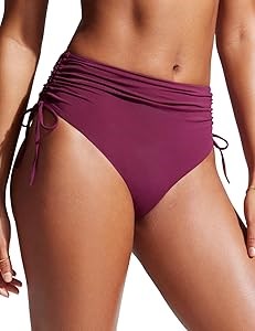 Женское бикини CRZ YOGA с высокой талией, регулируемыми боковыми завязками и полной поддержкой для купания 11292768