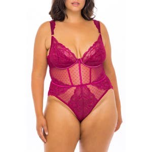 Кружевной боди-лифчик с подкладкой Oh la la Cheri, 90% нейлон, 10% спандекс 10041310