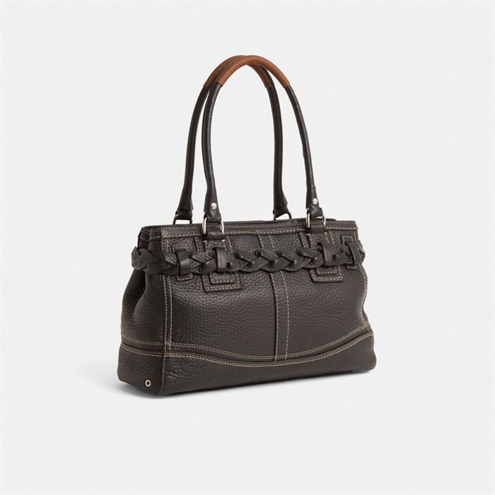 Coach Сумка-тоут из натуральной кожи с молнией, 31 см х 21 см х 11 см, с ручками и мешком из переработанных материалов 11257212